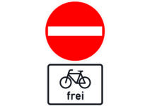 267 Verbot Der Einfahrt, Radfahrer Frei