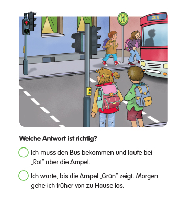 Gefahren Meitern Busfahren Grundschule Verkehrserziehung Aufgabe