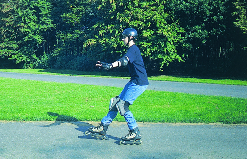 Inline Skaten Bremsen Fallen Fersen Stopp Sekundarstufe Verkehrserziehung Mobilitaetsbildung