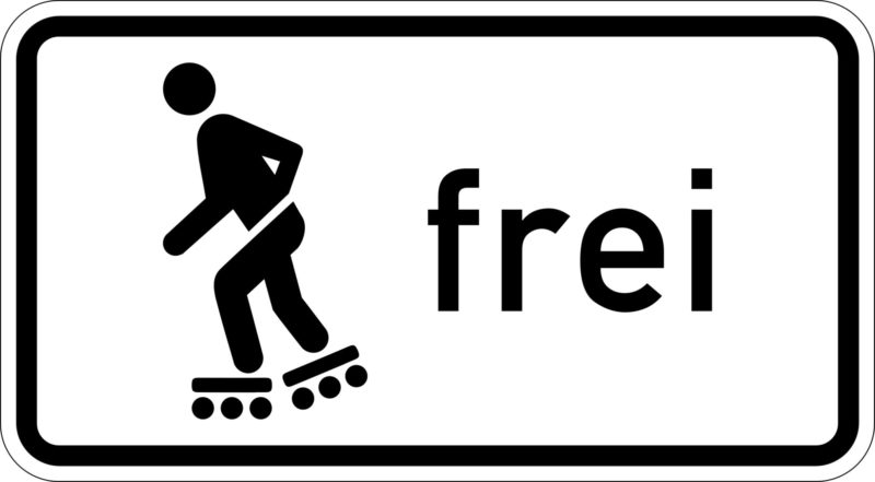 Inline Skaten Zusatzzeichen Skater Frei Stvo Sekundarstufe Verkehrserziehung Mobilitaetsbildung