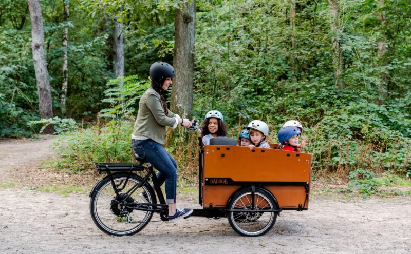 Kindergarten Lastenrad Kindertransport Unterwegs Babboe