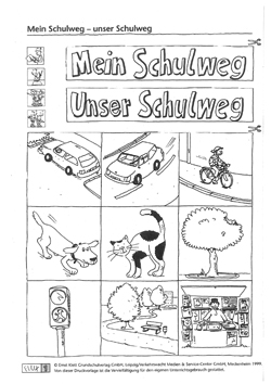 Mein Schulweg Unser Schulweg Unterrichtsanregung Klasse 1 Verkehrserziehung Grundschule Mobilitaetsbildung