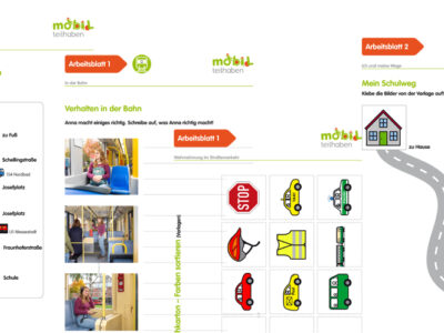 Mobil Teilhaben Arbeitsblaetter Collage