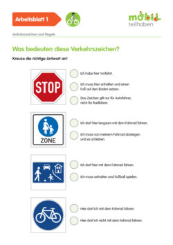 Mobil Teilhaben Verkehrserziehung Geistige Behinderung Fahrrad Fahren Lernen Verkehrszeichen