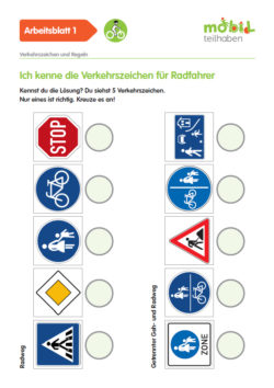 Mobil Teilhaben Verkehrserziehung Geistige Behinderung Fahrrad Fahren Lernen Verkehrszeichen Radfahrer