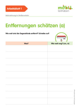 Mobil Teilhaben Verkehrserziehung Geistige Behinderung Grundlagen Wahrnehmung Im Straßenverkehr Ab Entfernungen