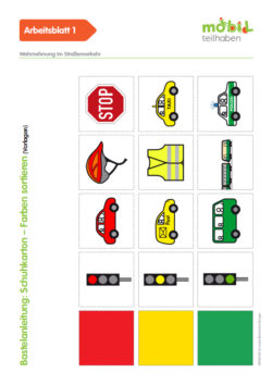 Mobil Teilhaben Verkehrserziehung Geistige Behinderung Grundlagen Wahrnehmung Im Straßenverkehr Ab Schuhkarton Farben Sortieren