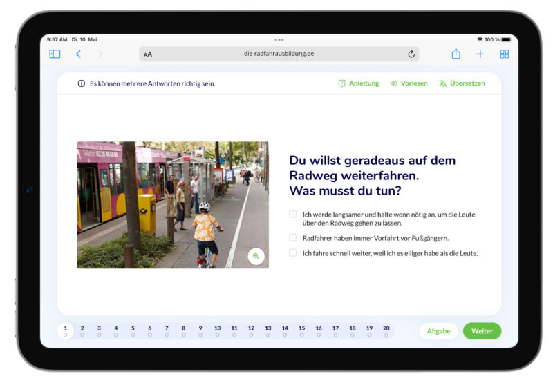Portal Testbogen Uebersetzung