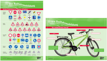 Radfahrausbildung Lehrtafeln Verkehrssicheres Fahrrad Verkehrszeichen Klasse 4 Grundschule