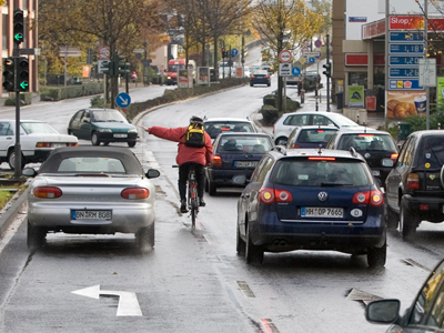 Wege und Gefahren für Radfahrer