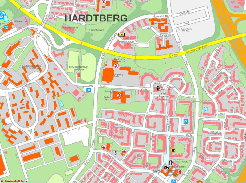 Radschulweg Neuer Schulweg Stadtplan Karten Unfallkarten Sekundarstufe Verkehrserziehung Mobilitaetsbildung