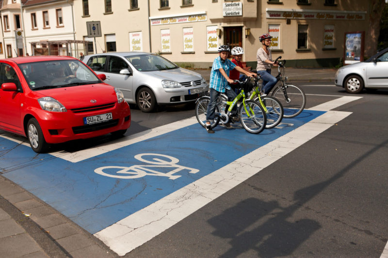 Radschulweg Radwege Stadt Aufstellzonen Gefahren Sekundarstufe Verkehrserziehung Mobilitaetsbildung