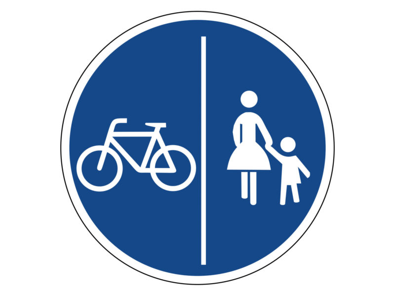 Radschulweg Unterrichtsanregung Verkehrszeichen 241 30 Getrennter Rad Und Fussweg