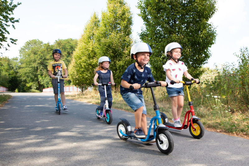 Roller Verkehrserziehung Kinder Balance Gleichgewicht Bewegung Motorik