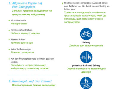 Glossar praktische Radfahrausbildung - Ukrainisch