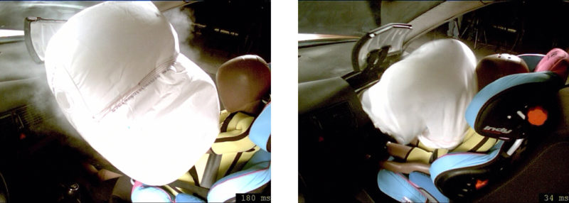 Kindersitz Vorne Crashtest Verkehrssicherheit Auto Kindersrückhaltesystem